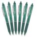 Pilot FriXion Clicker 0.7mm Erasable Gel Pens Fine Point Green Ink Pack Of 6