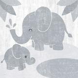 Safari Fun Elephant Gray no Border Poster Print by Moira Hershey