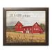 Gango Home Decor Country-Rustic Life is Good on the Farm by Lori Deiter (Ready to Hang); One 18x12in Brown Framed Print