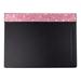 A3 Ultra-Smooth PU Leather Office Clipboard Letter Size Clip Hardboard Meeting Memo Writing Desk Pad Restaurant Hotel Menu Folder Clipboard Diamond Crystal Handmade (Pink)