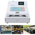 Miumaeov Electronic Cash Register 48 Keys 8 Digital LED Display POS System Cash Registers with Drawer Box for Retail Support Restaurant Function Report Functions etc