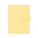 HEVIRGO Button Snap On Notebook Journal Agenda Planner Book Diary Faux Leather Cover Yellow Faux Leather