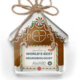 Ornament Printed One Sided Worlds Best Neurobiologist Certificate Award Christmas 2021 Neonblond
