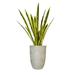 Vintage Home Artificial Faux Real Touch 3.58 Feet Tall Snake Plant Sansevieria With Fiberstone Planter