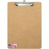 Officemate Low-profile Clipboard - 1 Clip Capacity - 9 x 12 1/2 - Low-profile - Hardboard - Brown - 1 Each