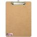 Officemate Low-profile Clipboard - 1 Clip Capacity - 9 x 12 1/2 - Low-profile - Hardboard - Brown - 1 Each