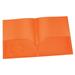 C-Line Poly 2-Pocket Portfolio Folder Letter Size Orange Pack of 25