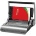 Fellowes Quasar+ 500 Comb Binding Machine w/ Starter Kit CombBind - 500 Sheet(s) Bind - 25 Punch - 5.1 x 18.1 x 15.4 - Metallic Silver Black