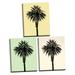 Gango Home Decor Vertical Palm Tree 1996 Green Yellow & Tan by Erik Asla (Ready to Hang); Three 16x20in Hand-Stretched Canvases