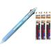 Pilot Erasable Ballpoint Pen Pearl Blue 0.38mm (LKFBS60UF-PL)+0.38mm Refill Black Blue Red 3 Set