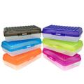 Emraw Regal Multipurpose Pencil Box - Assorted Color Dots Pencil Case Box for Organize and Carry Pencils School Pencil Box Plastic Pencil Case Plastic Stationery Case Box (24-Pack)