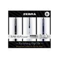 Zebra Pen Sarasa Grand Retractable Gel Pen Gift White/Black/Navy Barrel Mediun Point 0.7mm Black Ink 3 Count (Pack of 1)
