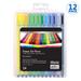 BAZIC Washable Fiber Tip Pen 24 Color Fineliner Pens (24/Pack) 12-Pack