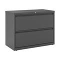 Hirsh 36 Inch Wide 2 Drawer Metal Lateral File Cabinet for Home and Office Holds Letter Legal and A4 Hanging Folders Charcoal