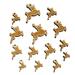 Flying Reindeer Silhouette Wood Mini Charms Shapes DIY Craft Jewelry - With Hole - 18mm (17pcs)