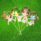 Clearance Easter Egg Wreath Garden Easter Decoration Children Easter Gift Home Garden Decoration