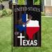 FLAGWIX American Flag - Texas American Flag United States Of Texas TTV473F - Garden Flag (11.5 x 17.5 )