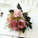 Artificial Silk Hand Bouquet Mixed Artificial Flowers Peony Rose Hydrangea Decor