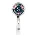 Koyal Wholesale Retractable Badge Reel Holder With Clip Blush Pink Peonies Flowers Monogram S