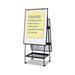 Creation Station Magnetic Dry Erase Board 29 1/2 x 74 7/8 Black Frame