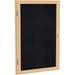 Ghent s Wood 24 x 18 1 Door Enclosed Bulletin Board in Black