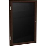 Ghent s Vinyl 36 x 30 1 Door Enclosed Flannel Letterboard in Black