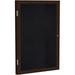 Ghent s Wood 36 x 24 1 Door Enclosed Rubber Bulletin Board in Black