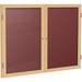 Ghent s Vinyl 36 x 48 2 Door Enclosed Flannel Letterboard in Burgundy Red