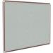 Ghent s Vinyl 4 x 6 DecoAurora Bulletin Board with Cherry Trim in Gray