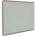 Ghent s Vinyl 4 x 8 DecoAurora Bulletin Board with Cherry Trim in Gray