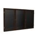 Ghent s Vinyl 36 x 72 3 Door Enclosed Flannel Letterboard in Black