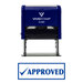 APPROVED w/ Check Office Self-Inking Office Rubber Stamp (Blue) - Large