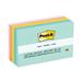 Post-it Original Pads in Beachside Cafe Collection Colors 3 x 5 100 Sheets/Pad 5 Pads/Pack (655AST)