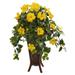 Nearly Natural 34 Plastic Hibiscus Artificial Plant in Planter Yellow