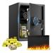 SRWTRCHRY 2.5 Cubic Feet Safe Box Fireproof Waterproof Home Safe with Combination Lock Electronic Keypad & Keys 32 lb