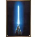 Star Wars: Original Trilogy - Blue Lightsaber Wall Poster 14.725 x 22.375 Framed