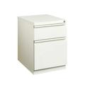 Hirsh 20 Deep Mobile Pedestal File Cabinet 3 Drawer Box-File Letter Width White