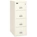 FireKing Four-Drawer Vertical Fire Resistant File Cabinet Legal Size 32 Depth UL Two-Hour Class 350 Fire Resistant Impact Rated Cabinet with Heavy-Duty Keylock Ivory White