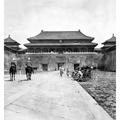 Peking: Forbidden City. /Ntwo Mounted British Soldiers On The Approach To The Main Gate Of The Forbidden City In Peking China. Stereograph C1901. Poster Print by Granger Collection