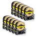GREENCYCLE 10PK Compatible For EPSON LC-3YBP LK-3YBP LK (LC) Black on Yellow 9mm 3/8 x 26ft LabelWorks Label Tape Cartridges