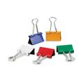 Universal UNV31029 Binder Clips with Storage Tub - Medium Assorted (24/Pack)