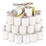 PM Company 7685 Impact Printing 0.69 in. 3.25 in. x 80 ft. Carbonless Paper Rolls - White/Canary (60/Carton)