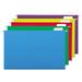 Deluxe Bright Color Hanging File Folders Legal Size 1/5-Cut Tabs Assorted Colors 25/Box | Bundle of 10 Boxes