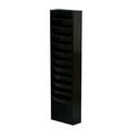 Durham 402-08 Black Cold Rolled Steel 11 Contour Pocket Vertical Literature Rack 9-3/4 Width x 36 Height x 4-1/8 Depth