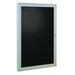 36 in. x 30 in. 1-Door Satin Aluminum Frame Enclosed Letterboard - Black