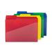 Smead Poly Colored File Folders With Slash Pocket 1/3-Cut Tabs: Assorted Letter Size 0.75 Expansion Assorted Colors 12/Pack