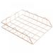 1 Tier Rose Gold Desk Organizer Rack Stackable Paper Tray Organizer File Organizer for Home Office and Desk Accessories