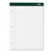 2PK TOPS Double Docket Ruled Pads with Extra Sturdy Back Wide/Legal Rule 100 White 8.5 x 11.75 Sheets (63379)