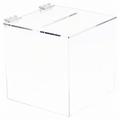 Plymor Clear Acrylic Ballot / Collection / Donation Box 8 W x 8 D x 8 H (2 Pack)