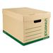 Universal 9523101 Letter/Legal Recycled Medium-Duty Record Storage Box - Kraft/Green (12/Carton)